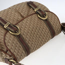 Christian Dior Trotter Canvas Shoulder Bag Beige Gold Auth ep13208-6