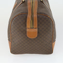 CELINE Macadam Canvas Boston Bag PVC Leather Brown Gold Auth ep13212-4