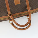 CELINE Macadam Canvas Boston Bag PVC Leather Brown Gold Auth ep13212-7