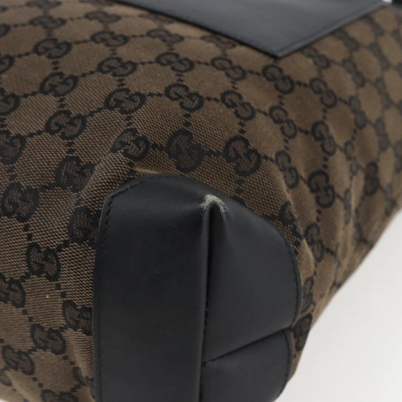 GUCCI GG Canvas Tote Bag Black Silver 019 0401 Auth ep13216
