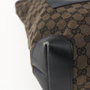 GUCCI GG Canvas Tote Bag Black Silver 019 0401 Auth ep13216-11