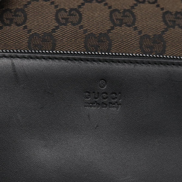 GUCCI GG Canvas Tote Bag Black Silver 019 0401 Auth ep13216