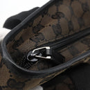 GUCCI GG Canvas Tote Bag Black Silver 019 0401 Auth ep13216-15