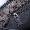 GUCCI GG Canvas Tote Bag Black Silver 019 0401 Auth ep13216-17