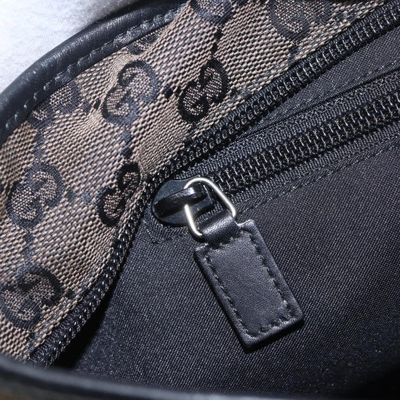 GUCCI GG Canvas Tote Bag Black Silver 019 0401 Auth ep13216