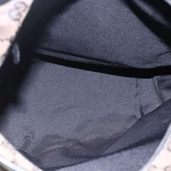 GUCCI GG Canvas Tote Bag Black Silver 019 0401 Auth ep13216