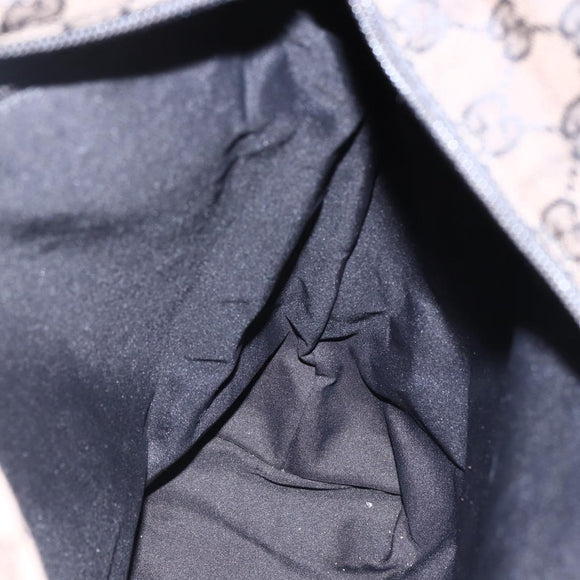 GUCCI GG Canvas Tote Bag Black Silver 019 0401 Auth ep13216