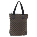 GUCCI GG Canvas Tote Bag Black Silver 019 0401 Auth ep13216-3