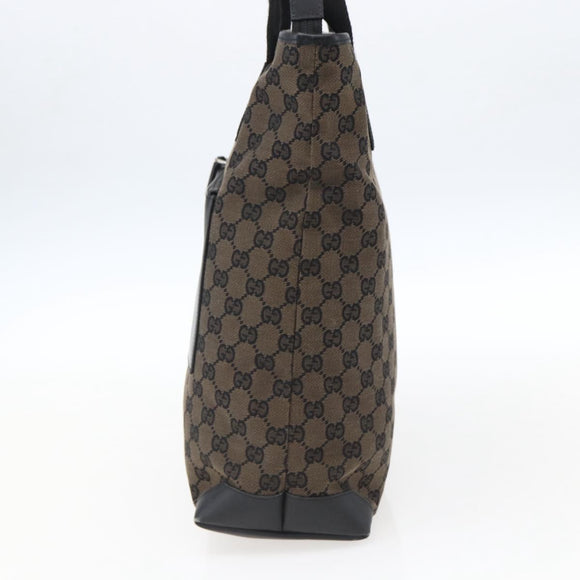 GUCCI GG Canvas Tote Bag Black Silver 019 0401 Auth ep13216