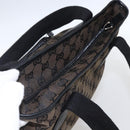 GUCCI GG Canvas Tote Bag Black Silver 019 0401 Auth ep13216-6