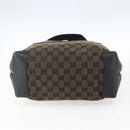 GUCCI GG Canvas Tote Bag Black Silver 019 0401 Auth ep13216-9