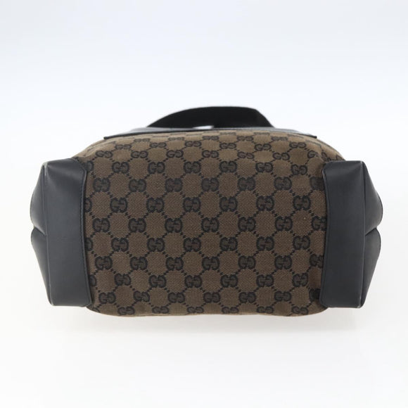 GUCCI GG Canvas Tote Bag Black Silver 019 0401 Auth ep13216