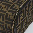 FENDI Zucca Canvas Hand Bag Brown Black Auth ep13217-16