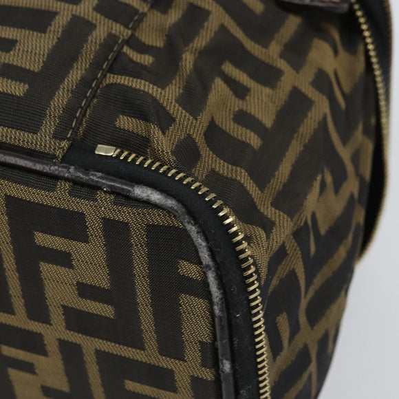 FENDI Zucca Canvas Hand Bag Brown Black Auth ep13217