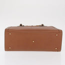 GUCCI Bamboo Hand Bag Leather Brown Gold 002 1186 0260 Auth ep13219-5