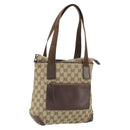 GUCCI Tote Bag Canvas Beige Silver 019 0402 1705 Auth ep13220-1