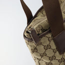 GUCCI Tote Bag Canvas Beige Silver 019 0402 1705 Auth ep13220-15