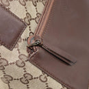 GUCCI Tote Bag Canvas Beige Silver 019 0402 1705 Auth ep13220-22