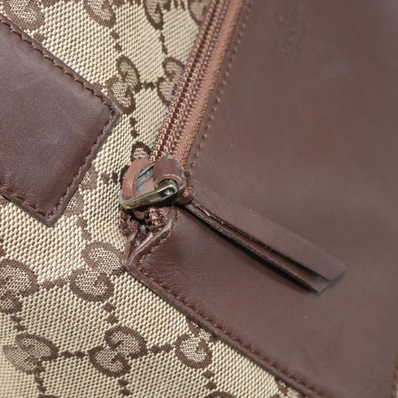 GUCCI Tote Bag Canvas Beige Silver 019 0402 1705 Auth ep13220