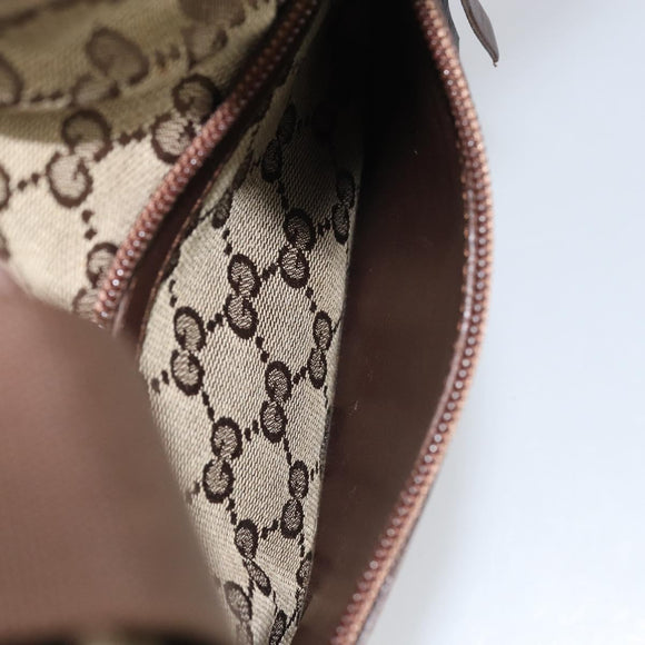 GUCCI Tote Bag Canvas Beige Silver 019 0402 1705 Auth ep13220