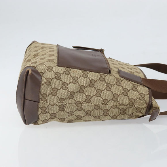 GUCCI Tote Bag Canvas Beige Silver 019 0402 1705 Auth ep13220