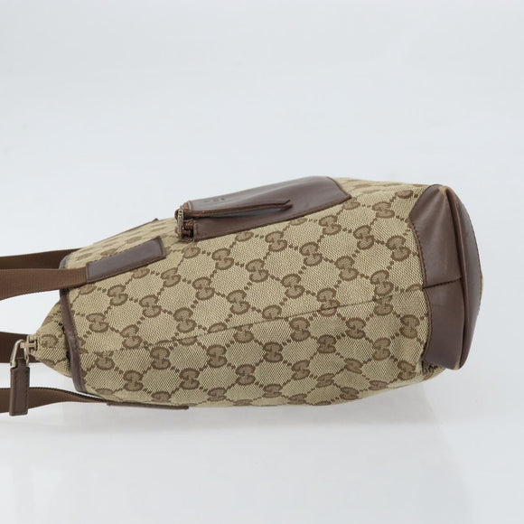 GUCCI Tote Bag Canvas Beige Silver 019 0402 1705 Auth ep13220