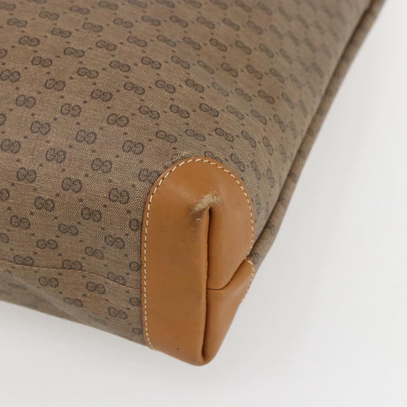 GUCCI Micro GG Supreme Tote Bag PVC Beige Gold 002 39 0054 Auth ep13221