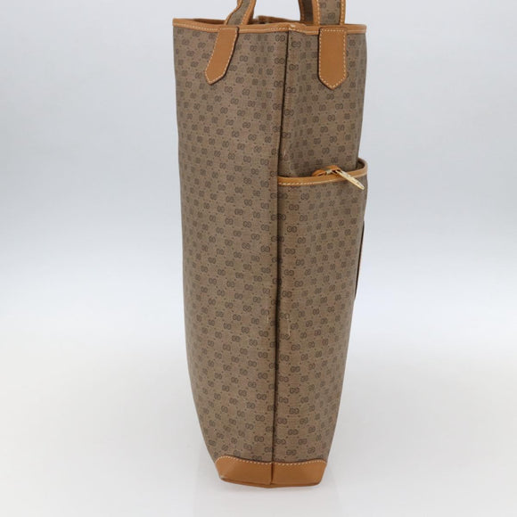 GUCCI Micro GG Supreme Tote Bag PVC Beige Gold 002 39 0054 Auth ep13221