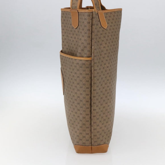 GUCCI Micro GG Supreme Tote Bag PVC Beige Gold 002 39 0054 Auth ep13221