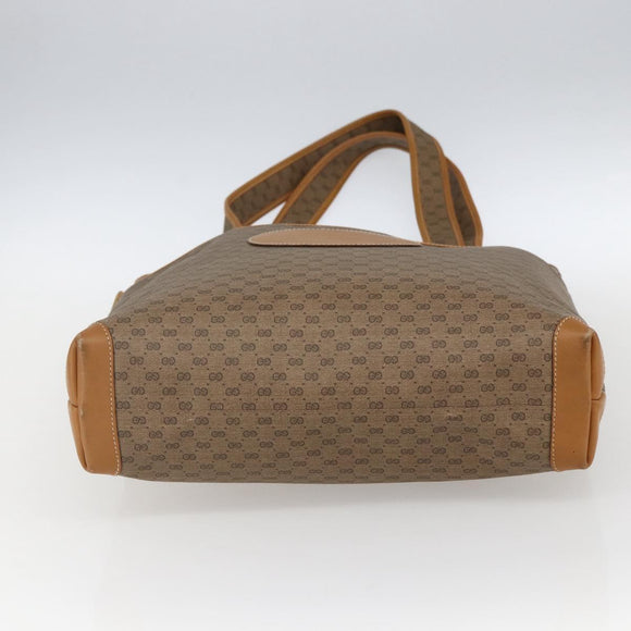 GUCCI Micro GG Supreme Tote Bag PVC Beige Gold 002 39 0054 Auth ep13221