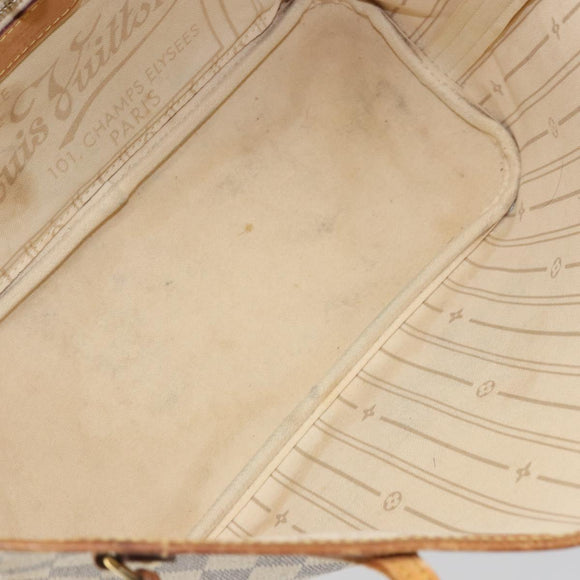 LOUIS VUITTON Damier Azur Neverfull PM Tote Bag N41362 LV Auth ep13222