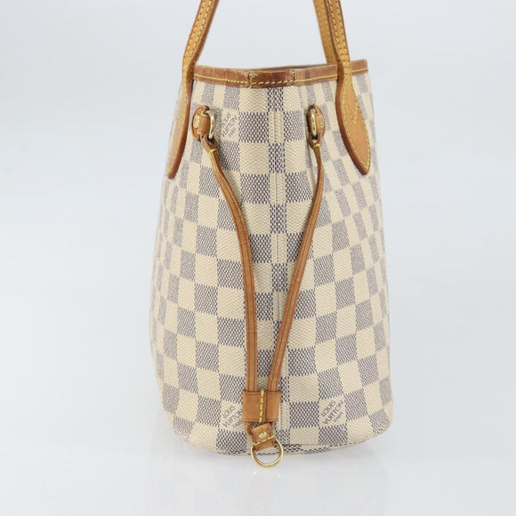 LOUIS VUITTON Damier Azur Neverfull PM Tote Bag N41362 LV Auth ep13222