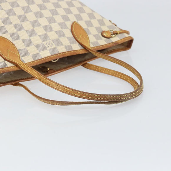 LOUIS VUITTON Damier Azur Neverfull PM Tote Bag N41362 LV Auth ep13222