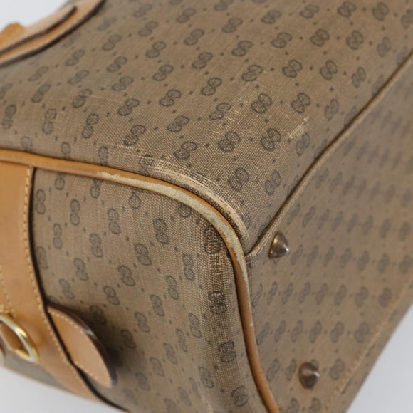 GUCCI Micro GG Supreme Boston Bag PVC Beige Gold 002 58 0165 Auth ep13225