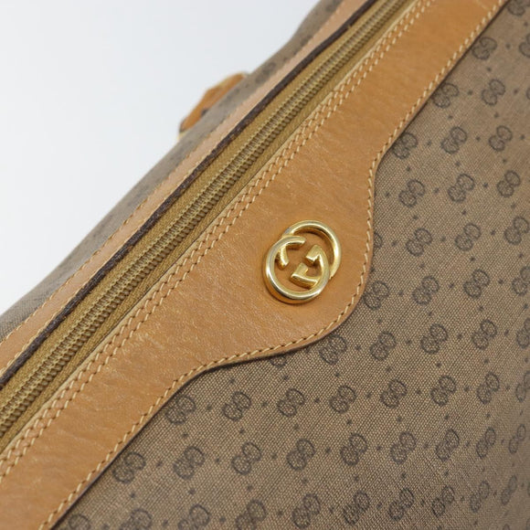 GUCCI Micro GG Supreme Boston Bag PVC Beige Gold 002 58 0165 Auth ep13225