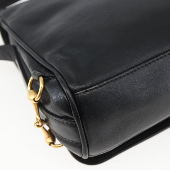 GUCCI Umhängetasche Leder Schwarz Silber 001 2214 Auth ep13226