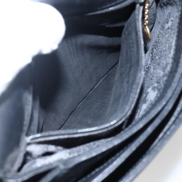 GUCCI Umhängetasche Leder Schwarz Silber 001 2214 Auth ep13226