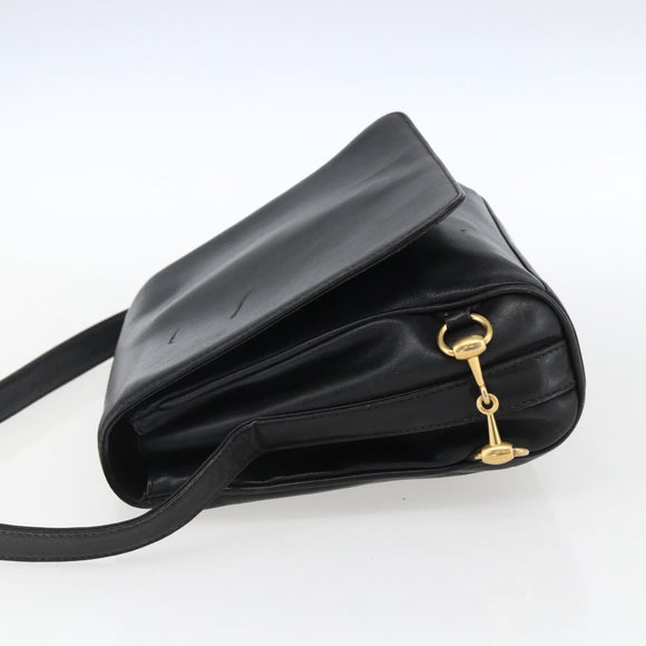 GUCCI Umhängetasche Leder Schwarz Silber 001 2214 Auth ep13226