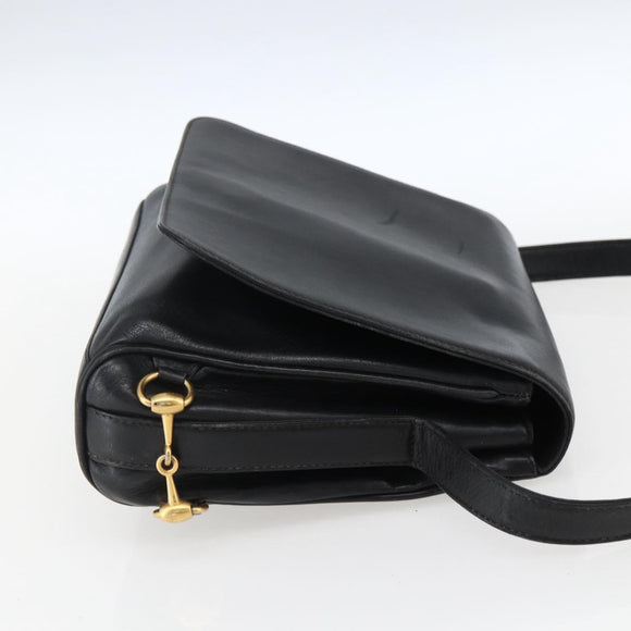 GUCCI Umhängetasche Leder Schwarz Silber 001 2214 Auth ep13226