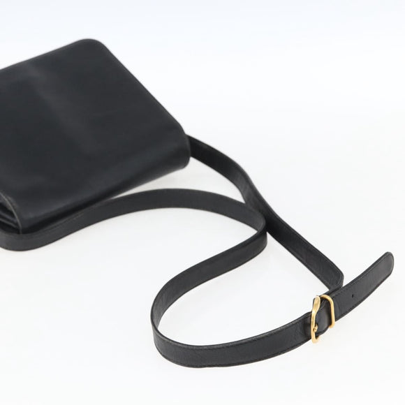 GUCCI Umhängetasche Leder Schwarz Silber 001 2214 Auth ep13226