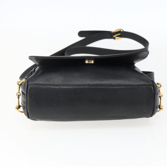 GUCCI Umhängetasche Leder Schwarz Silber 001 2214 Auth ep13226