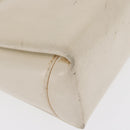 GUCCI Hand Bag Leather White Silver Auth ep13227-9