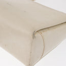 GUCCI Hand Bag Leather White Silver Auth ep13227-16