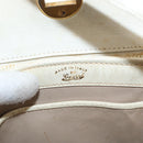 GUCCI Hand Bag Leather White Silver Auth ep13227-17
