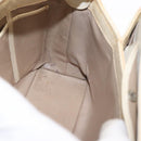 GUCCI Hand Bag Leather White Silver Auth ep13227-18