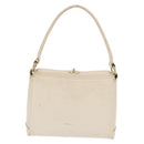 GUCCI Hand Bag Leather White Silver Auth ep13227-2