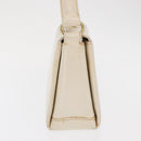 GUCCI Hand Bag Leather White Silver Auth ep13227-3