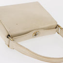 GUCCI Hand Bag Leather White Silver Auth ep13227-6