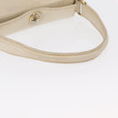 GUCCI Hand Bag Leather White Silver Auth ep13227-7