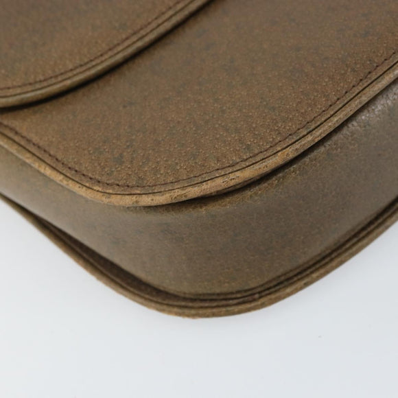 GUCCI Hand Bag Leather Brown Gold Auth ep13233